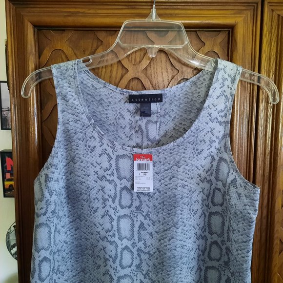 ATTENTION Snakeskin Split Back Shell Tank NWT! - Size XS - Picture 4 of 16